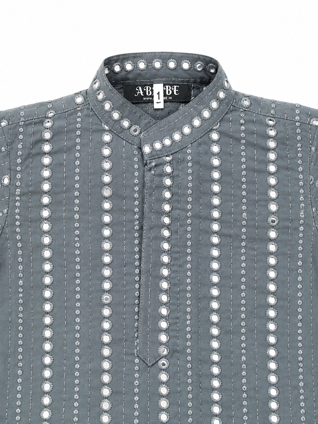 Slate Grey Mirror Kurta Set