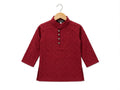 Red Embroidered Kurta Set