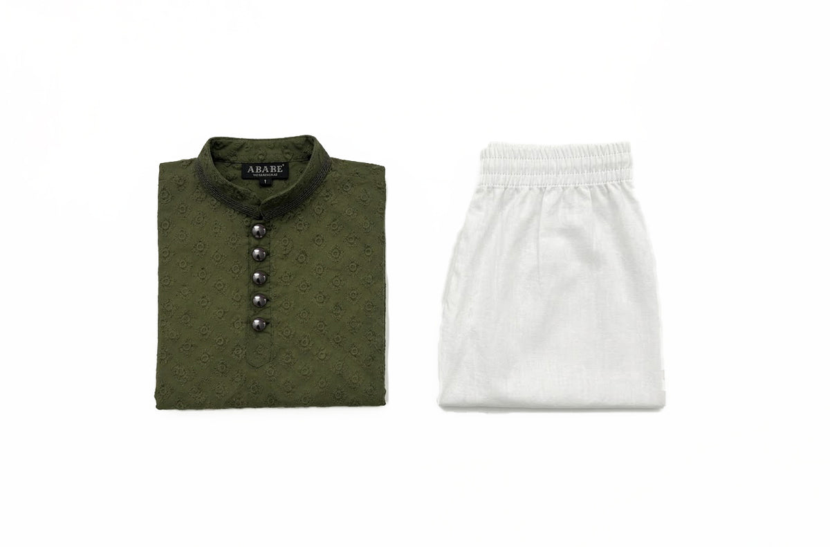 Olive Green Kurta Set