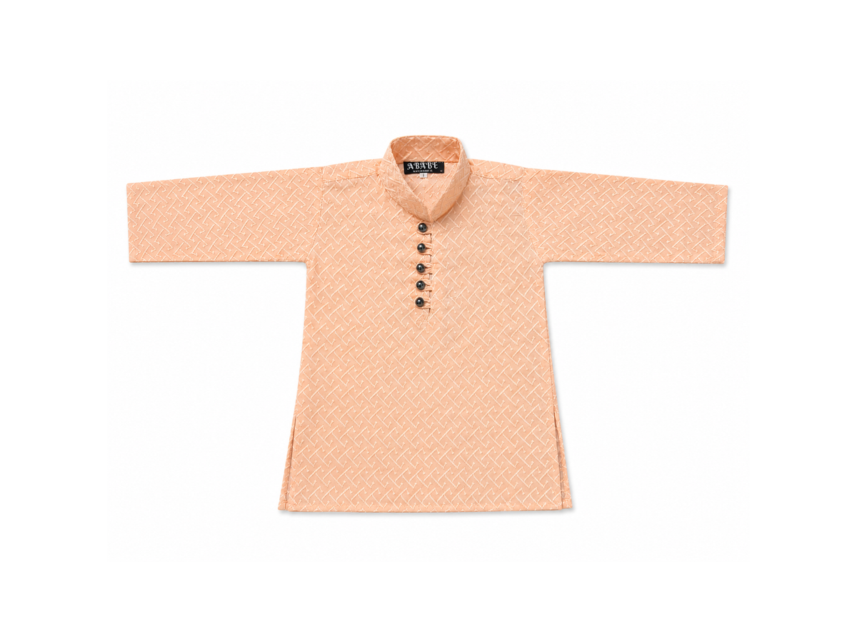 Peach Embroidered Kurta Set