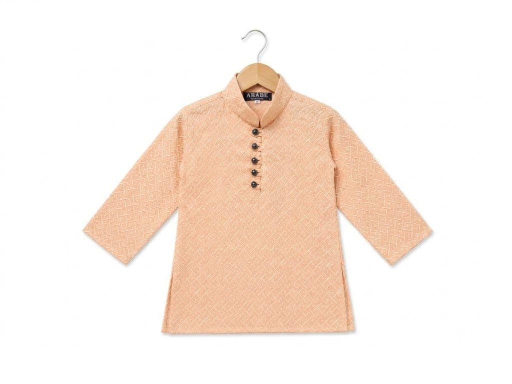 Peach Embroidered Kurta Set